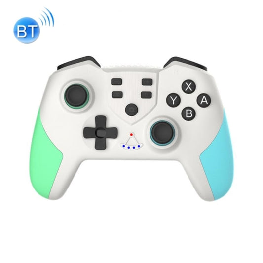 T23 Macro Programming Six-Axis Wireless Bluetooth Handle With NFC For Switch Pro(Blue Green) by bashfashion