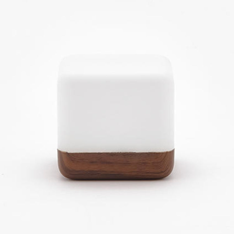 Square Flip Polyhedral Timing Night Light(Dark Wood Grain) by bashfashion