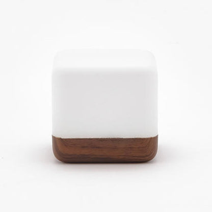 Square Flip Polyhedral Timing Night Light(Dark Wood Grain) by bashfashion
