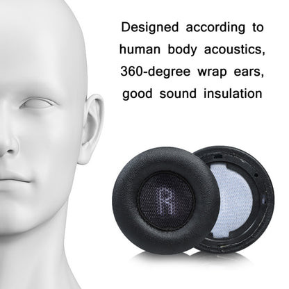 2pcs Protein Skin Sponge Earphone Cover For JBL E45BT/E35/E45(B-Black) by bashfashion