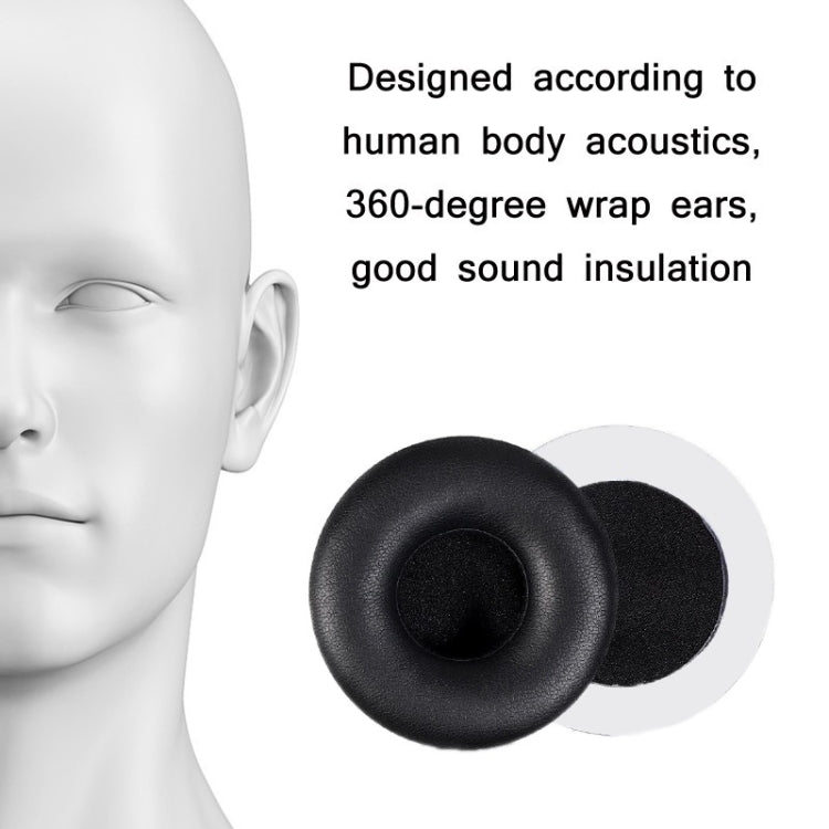 2pcs Protein Skin Sponge Earphone Cover For Beyerdynamic T51P/T50P/T51I(Black) by bashfashion