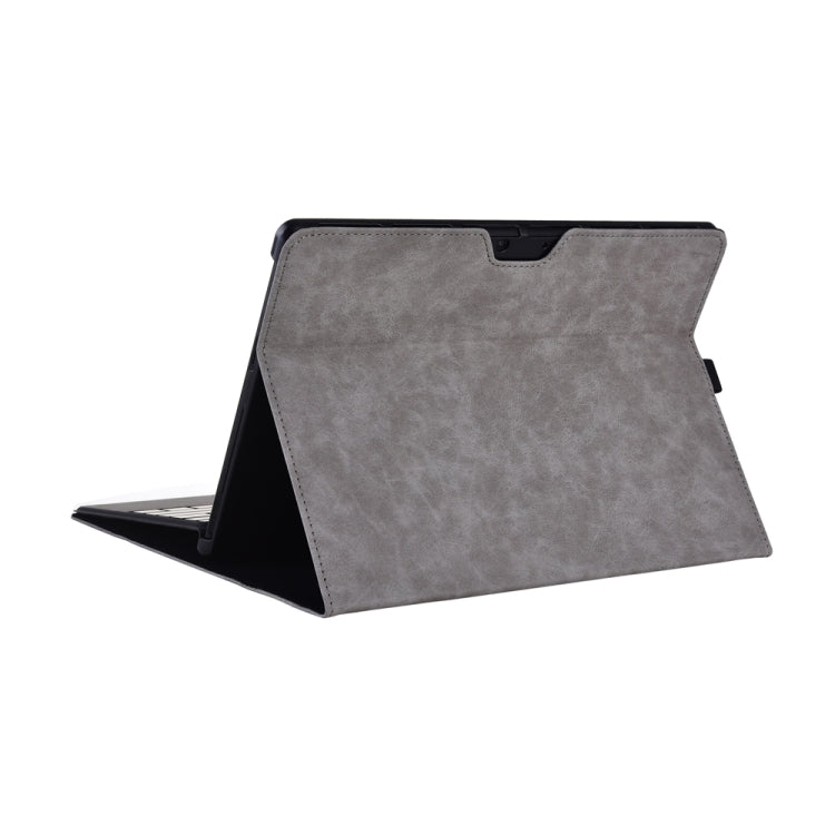 13 inch Leather Tablet Protective Case For Microsoft Surface Pro X, Color: Light Gray + Power Bag by bashfashion