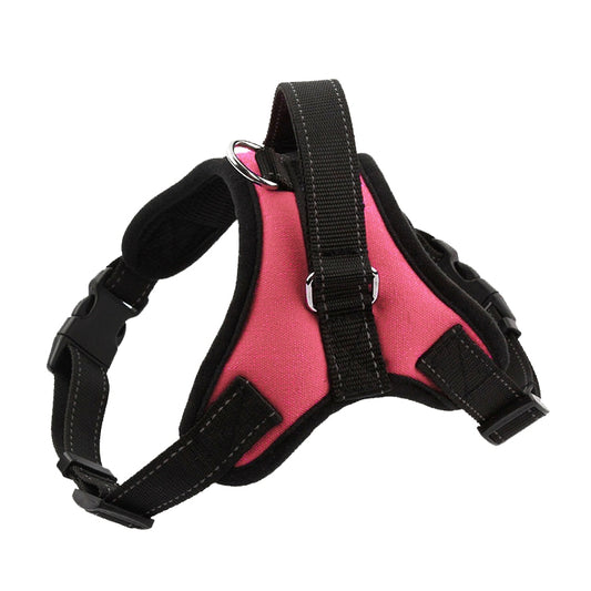 K9 Dog Adjustable Chest Strap, Size: M(Pink) by bashfashion