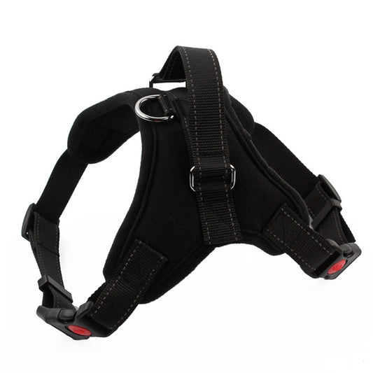 K9 Dog Adjustable Chest Strap, Size: L(Black) by bashfashion