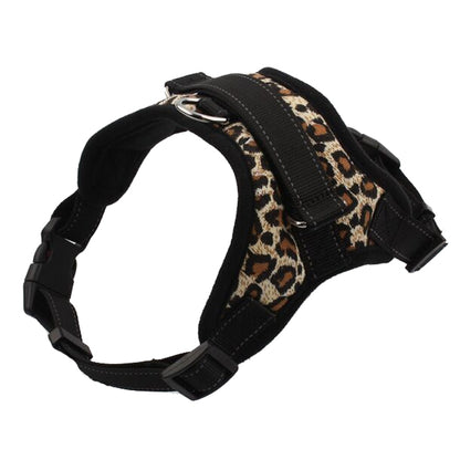 K9 Dog Adjustable Chest Strap, Size: XL(Leopard) by bashfashion