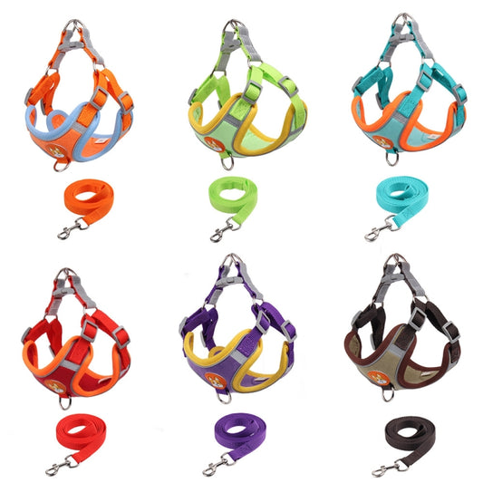 BL-867 Pet Chest Straps Reflective Dog Traction Rope, Size: L(Orange) by bashfashion