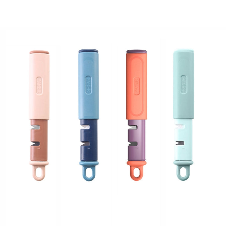 2 in 1 Stainless Steel Peeler Tungsten Steel Sharpener(Orange) by bashfashion