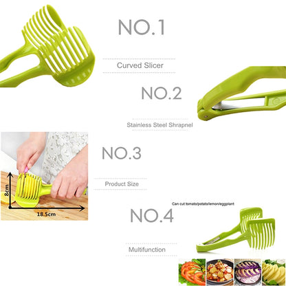Handheld Creative Kitchen Fruit Vegetable Slicer Lemon Cutter Multi-function Kitchen Tool by bashfashion