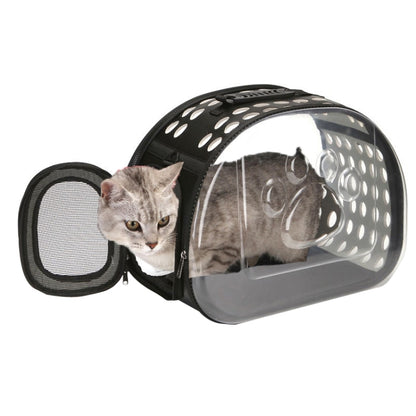 Pet Transparent Space Capsule Outing Package, Size: Small(Black) by bashfashion
