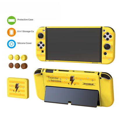 DOBE TNS-1192 Host Handle Protective Shell + Card Box + Rocker Cap Set For Switch OLED by DOBE