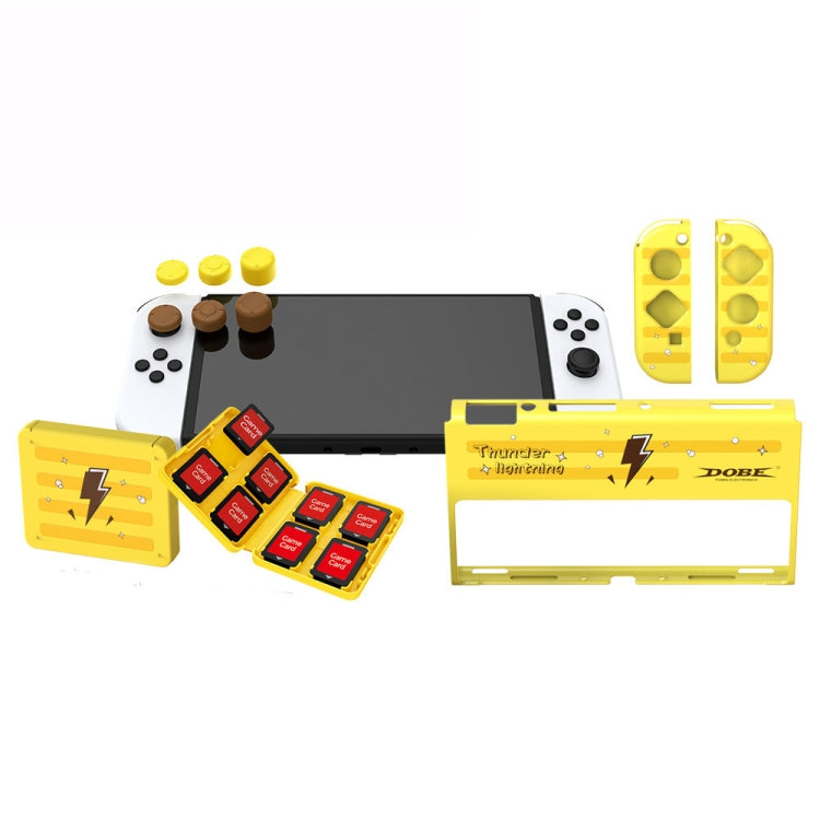 DOBE TNS-1192 Host Handle Protective Shell + Card Box + Rocker Cap Set For Switch OLED by DOBE