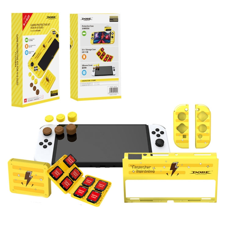 DOBE TNS-1192 Host Handle Protective Shell + Card Box + Rocker Cap Set For Switch OLED by DOBE