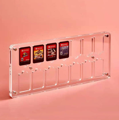14 Grid Transparent Crystal Magnetic Game Card Storage Box For Switch by bashfashion