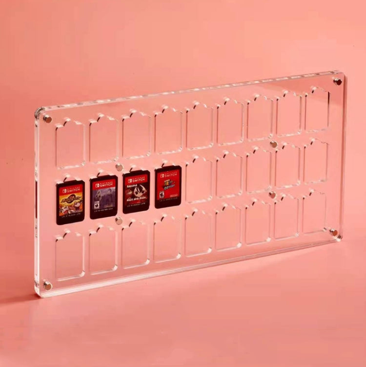 27 Grid Transparent Crystal Magnetic Game Card Storage Box For Switch by bashfashion