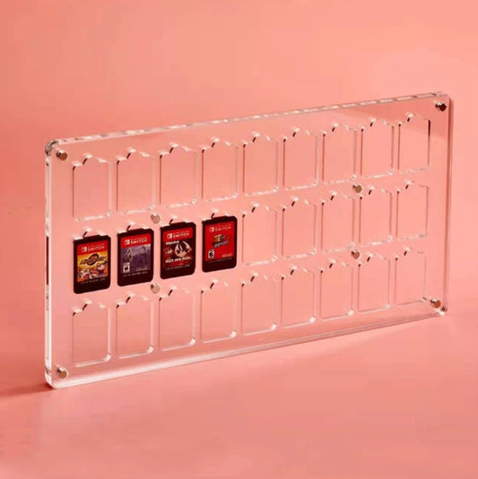 27 Grid Transparent Crystal Magnetic Game Card Storage Box For Switch by bashfashion
