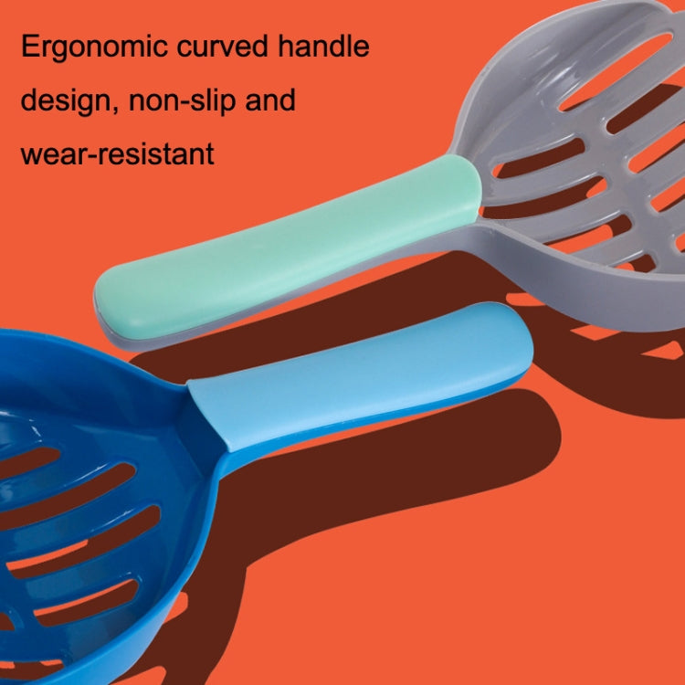 Pet Cat Litter Shovel Cat Poop Cleaning Tool(Coffee + Orange) by bashfashion