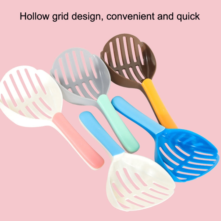 Pet Cat Litter Shovel Cat Poop Cleaning Tool(Coffee + Orange) by bashfashion