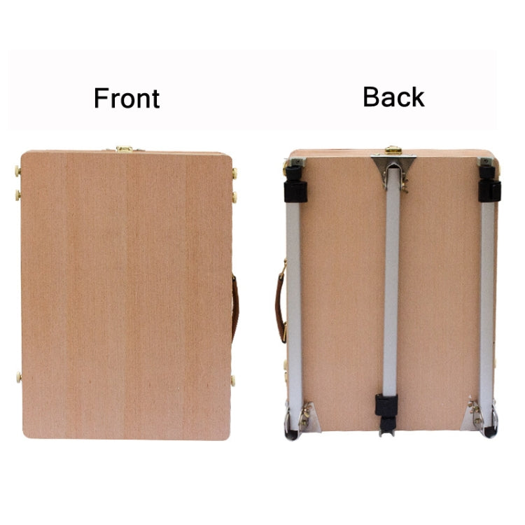 Portable Wooden Portable Sketch Box Aluminum Alloy Easel(Beech) by bashfashion