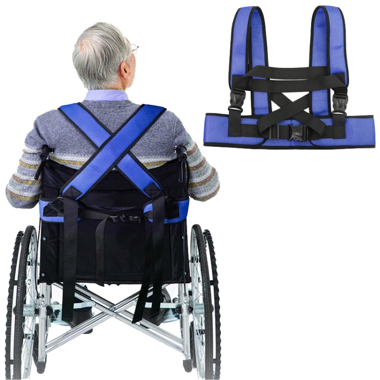 LYAQD-3 Postoperative Anti-Fall Wheelchair Adjustable Seat Belt(Blue) by bashfashion