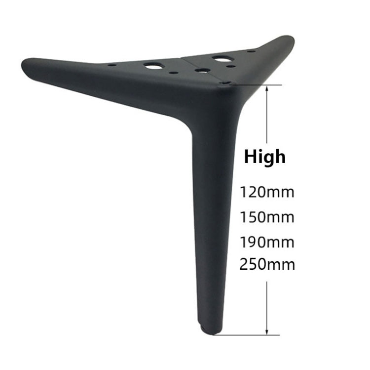 LH-XY-0010 Sofa Cabinet Metal Leg Furniture Leg, Height: 19cm(Matte Black) by bashfashion