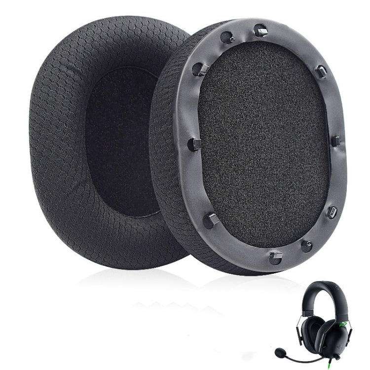 1 Pair Earpads For Razer BlackShark V2 USB SOUND / V2 Pro Headset, Color: Black Mesh by bashfashion