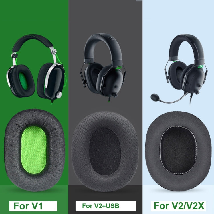 1 Pair Earpads For Razer BlackShark V2 USB SOUND / V2 Pro Headset, Color: Black Mesh by bashfashion