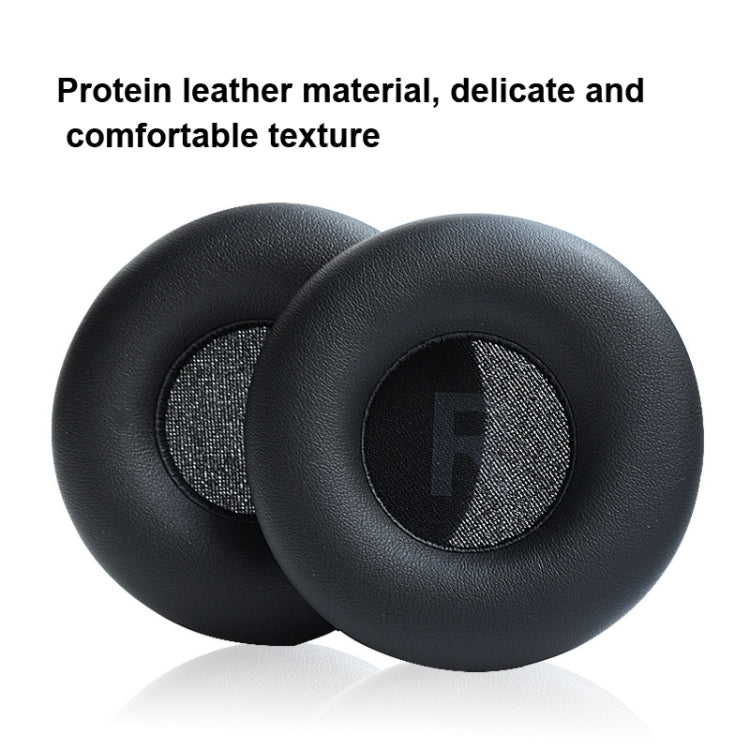 1 Pair Protein Leather Sponge Earpad For JBL T450 / Tune 600 / T500BT( Black) by bashfashion