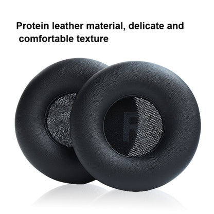1 Pair Protein Leather Sponge Earpad For JBL T450 / Tune 600 / T500BT( Black) by bashfashion