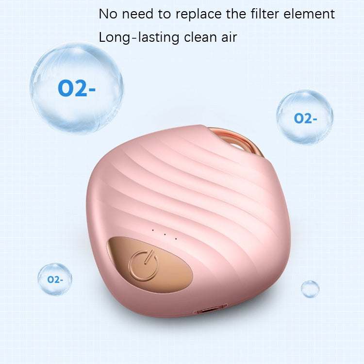 Neck Car Negative Ion Air Purifier(S02 Pink) by bashfashion