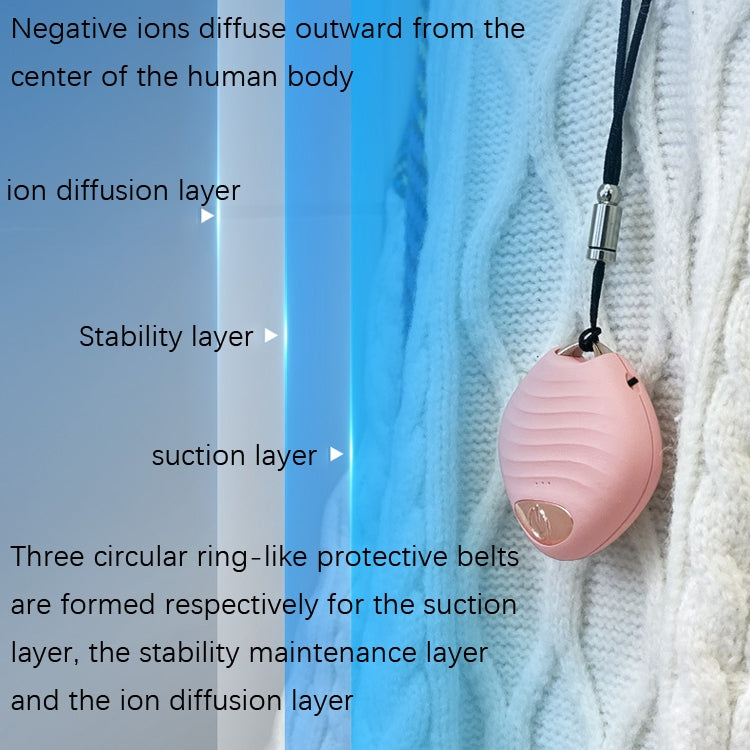 Neck Car Negative Ion Air Purifier(S02 Pink) by bashfashion