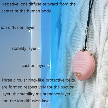Neck Car Negative Ion Air Purifier(S02 Pink) by bashfashion