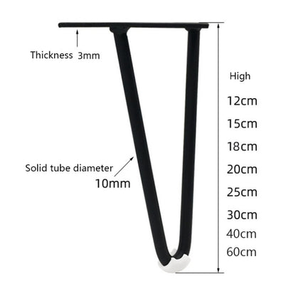 LH-S0006 Metal Furniture Support Legs, Height: 25cm(Titanium) by bashfashion