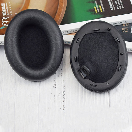 2pcs PU Leather Earpads For Sony WH-1000XM4, Color: Black+Buckle by bashfashion