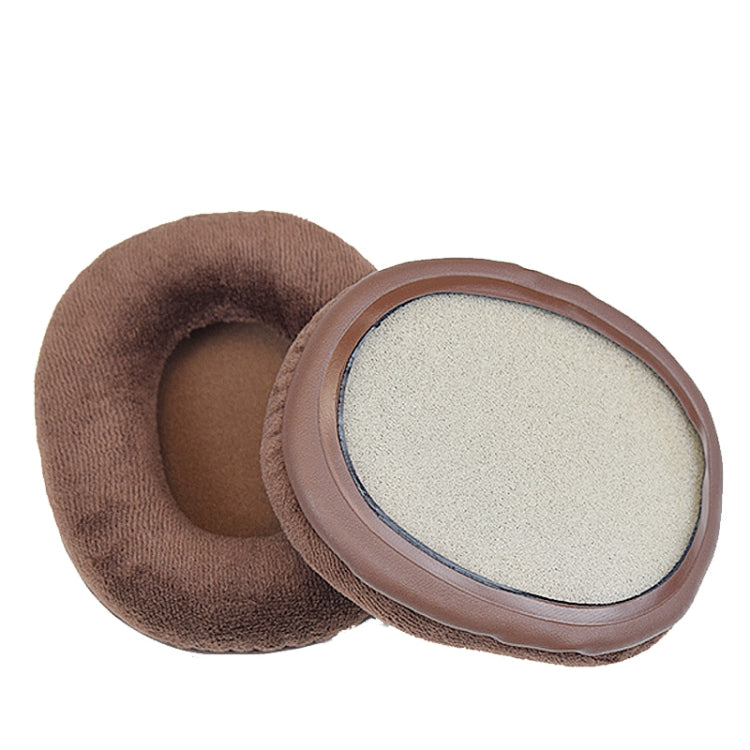 1 Pair Headset Earmuffs For Audio-Technica ATH-M50X/M30X/M40X/M20X, Spec: Brown-Fluff by bashfashion