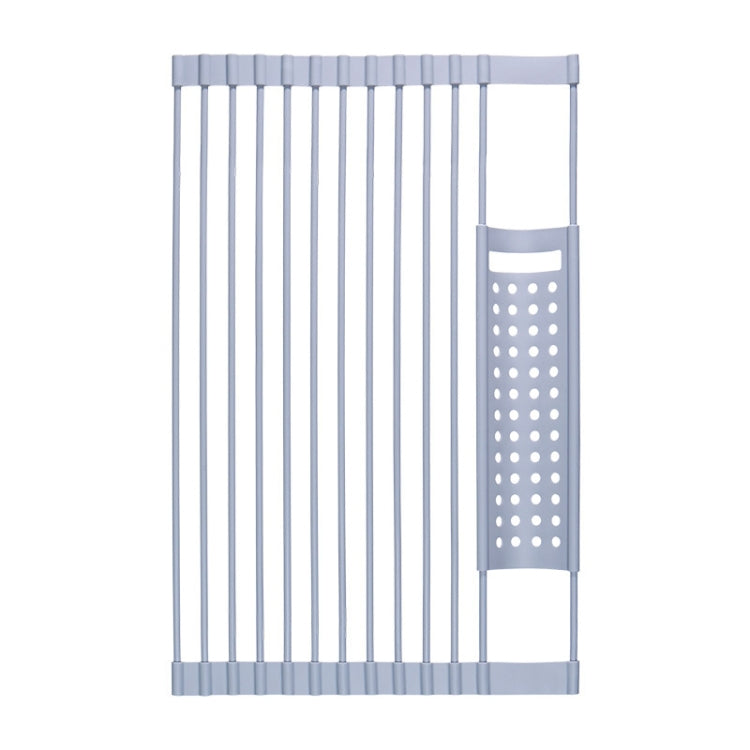 52 x 33cm Gray Kitchen Silicone Drain Rack Sink Drain Rack by bashfashion