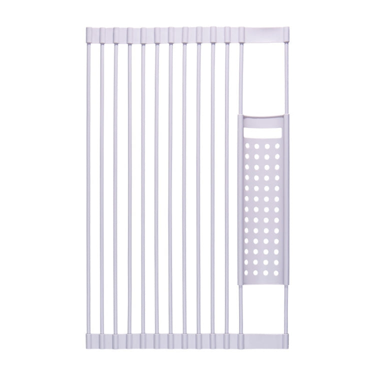 52 x 33cm White Gray Kitchen Silicone Drain Rack Sink Drain Rack by bashfashion