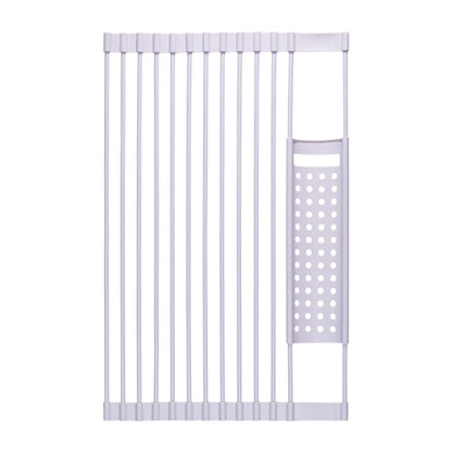 52 x 33cm White Gray Kitchen Silicone Drain Rack Sink Drain Rack by bashfashion