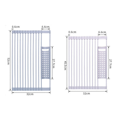 43 x 33cm Gray Kitchen Silicone Drain Rack Sink Drain Rack by bashfashion