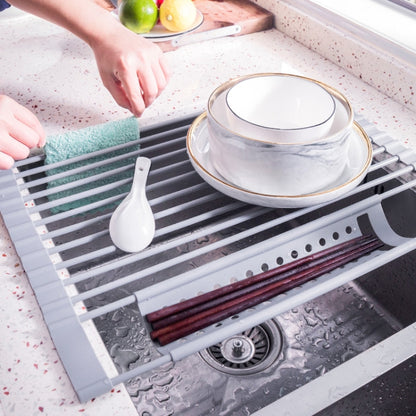 43 x 33cm Gray Kitchen Silicone Drain Rack Sink Drain Rack by bashfashion