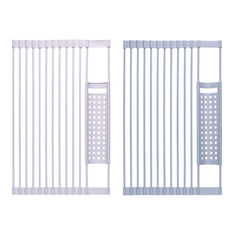 43 x 33cm White Gray Kitchen Silicone Drain Rack Sink Drain Rack by bashfashion