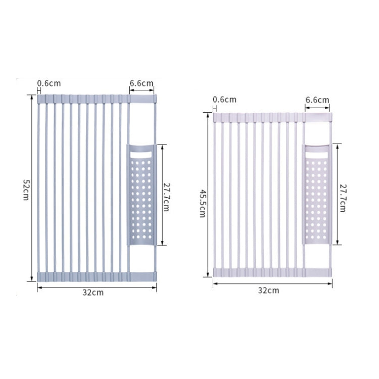 43 x 33cm White Gray Kitchen Silicone Drain Rack Sink Drain Rack by bashfashion