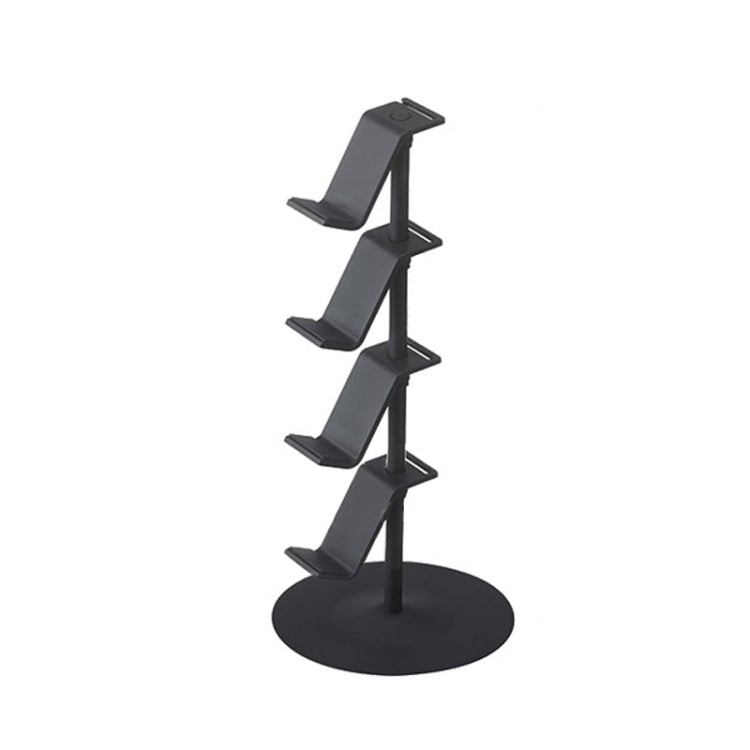 Gamepad Storage Rack Desktop Headphone Storage Rack, Color: 4 Floors Black by bashfashion