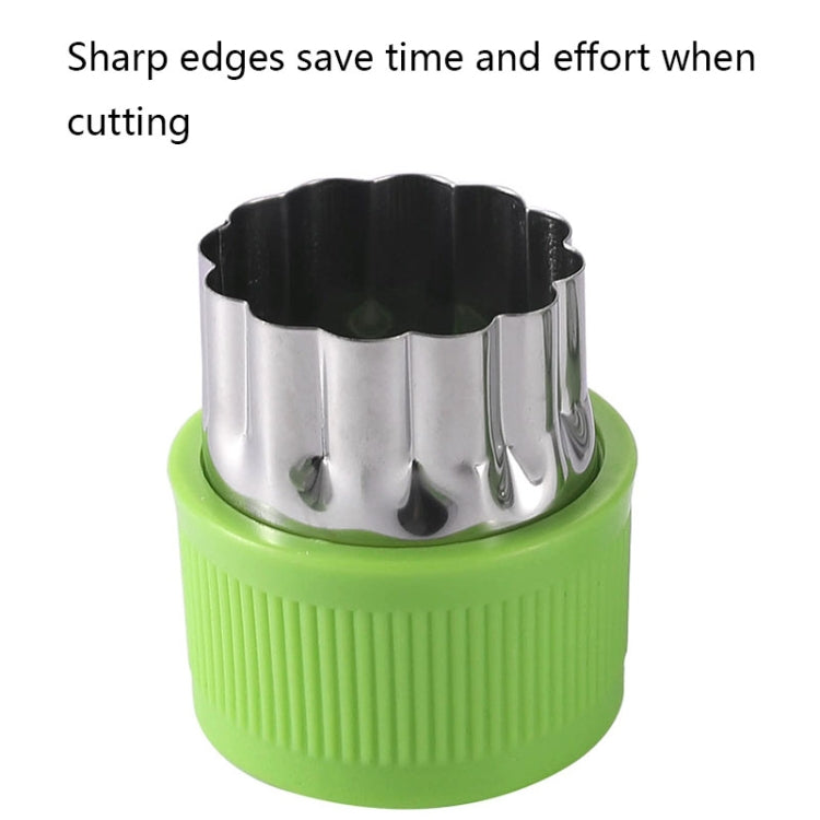 0-98 12 in 1 Kitchen Stainless Steel Flower Cutter(Green) by bashfashion