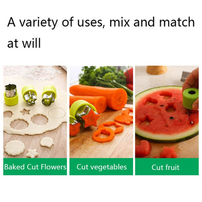 0-98 12 in 1 Kitchen Stainless Steel Flower Cutter(Green) by bashfashion