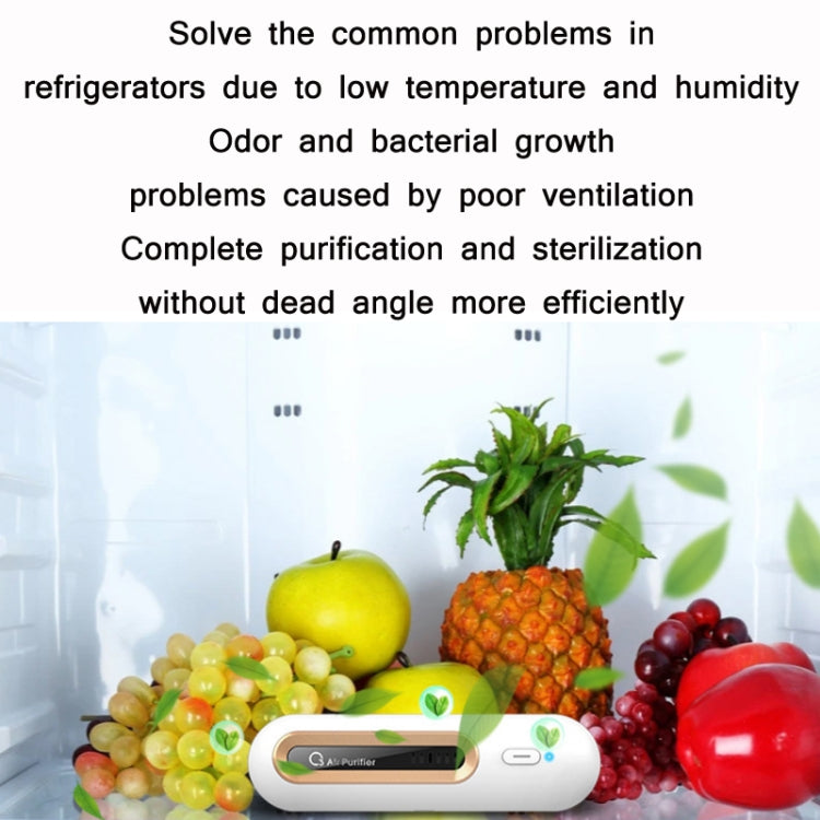 M9 Mini Ozone Sterilizer Home Refrigerator Deodorizer(White) by bashfashion