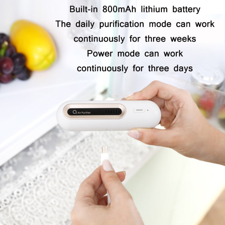 M9 Mini Ozone Sterilizer Home Refrigerator Deodorizer(White) by bashfashion