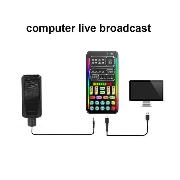 i9 Set Voice Changer Game Live Broadcast Mobile Computer Sound Card by bashfashion