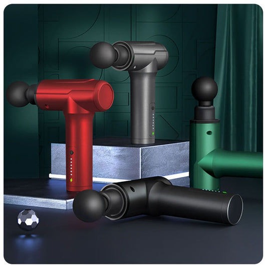 BG-128 6-speed Mini Convenient Massage Gun With 6 Massage Heads,CN Plug(Red) by bashfashion