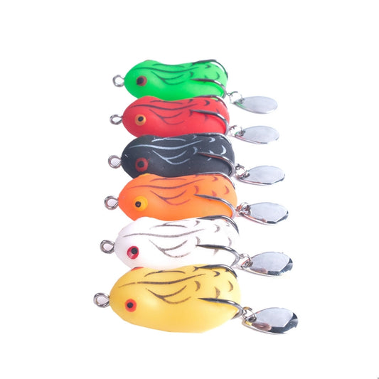 2 PCS HENGJIA Lure Sequins Double Hook Thunder Frog, Specification: 5cm 14g(Orange Black Stripes) by HENGJIA