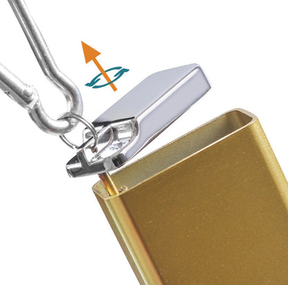 Portable Cigarette Case Portable With Lid Sealed Ashtray, Color: Gold by bashfashion